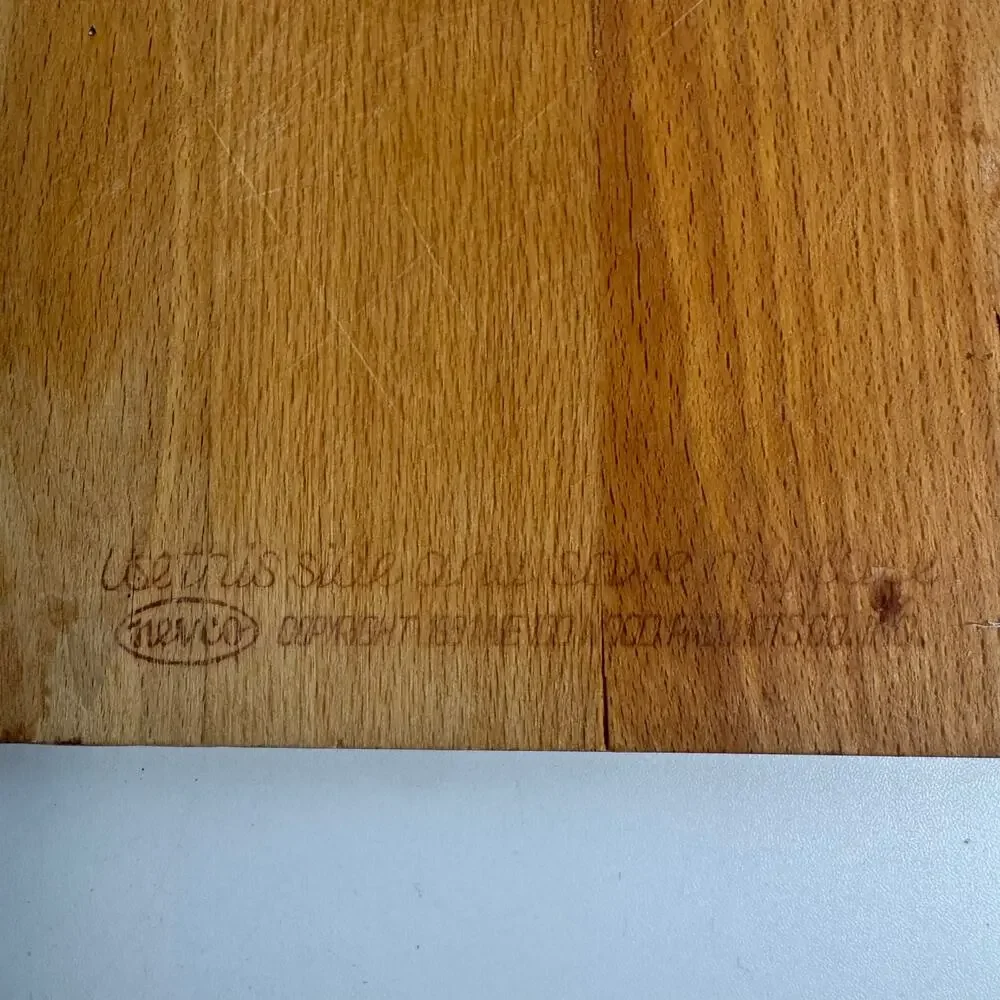 Vintage Nevco Hanging  Wooden Cutting Board Spices Cottagecore MCM
